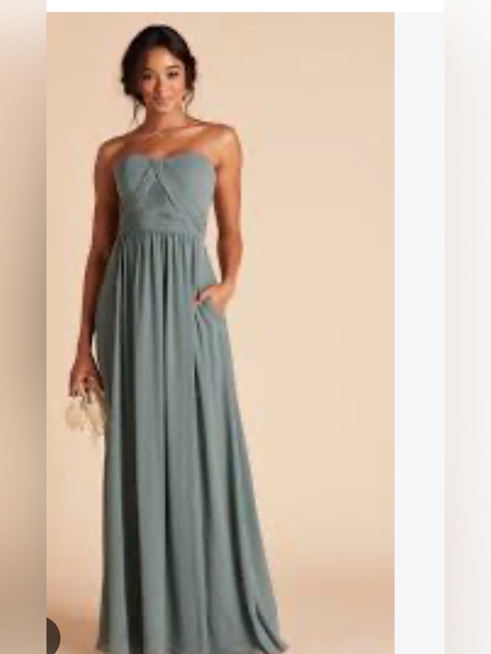 Birdy Grey M Convertible Sage bridal Chiffon Maxi party evening cocktail Dress - Picture 3 of 15